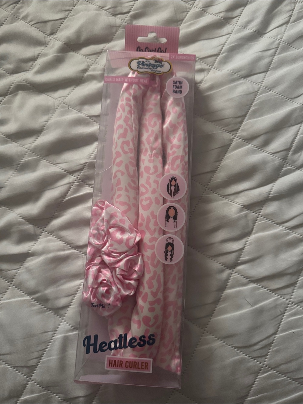 Heatless Pink Satin Foam Hair Curler